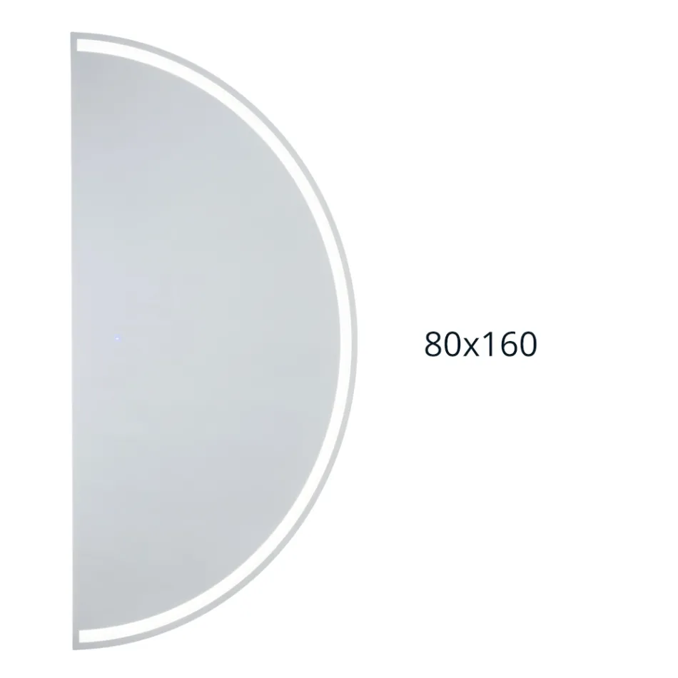 Verlichte spiegel met doorlopende ledstrip - Excelsior Viadurini