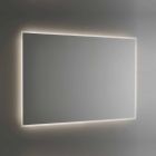 Badkamerspiegel met achtergrondverlichting en gezandstraald frame Made in Italy - Floriana Viadurini