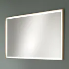 Rechthoekige wandspiegel metalen frame verschillende kleuren en led-verlichting - Renga Viadurini