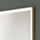 Rechthoekige wandspiegel metalen frame verschillende kleuren en led-verlichting - Renga Viadurini