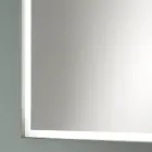 Rechthoekige wandspiegel metalen frame verschillende kleuren en led-verlichting - Renga Viadurini