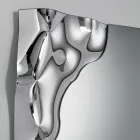 Rechthoekige spiegel met hoek van gefuseerd glas, gemaakt in Italië - Adelinda Viadurini