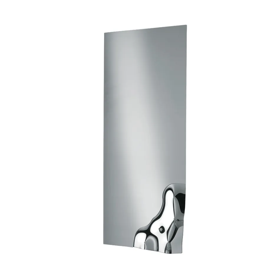 Rechthoekige spiegel met hoek van gefuseerd glas, gemaakt in Italië - Adelinda Viadurini