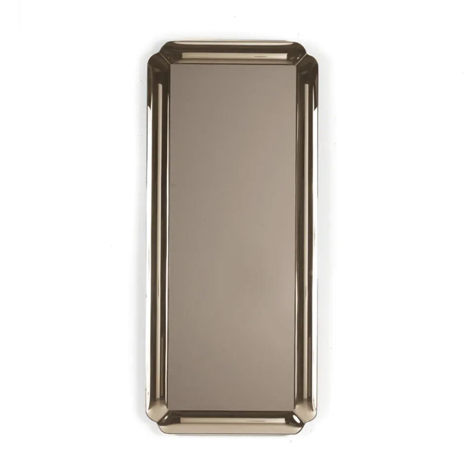 Rechthoekige spiegel met frame van gegoten kristal, gemaakt in Italië - Belinda Viadurini