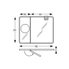 Rechthoekige houten spiegel en vergrotende spiegel gemaakt in Italië - Curie Viadurini
