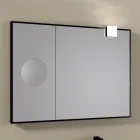 Rechthoekige houten spiegel en vergrotende spiegel gemaakt in Italië - Curie Viadurini