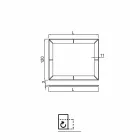 Spiegel gebonden rand modern grond, H120 x L120CM, Daedalus Viadurini