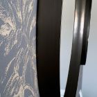 Ronde wandspiegel met bronzen, zwarte, platina of koperen lijst - Renga Viadurini