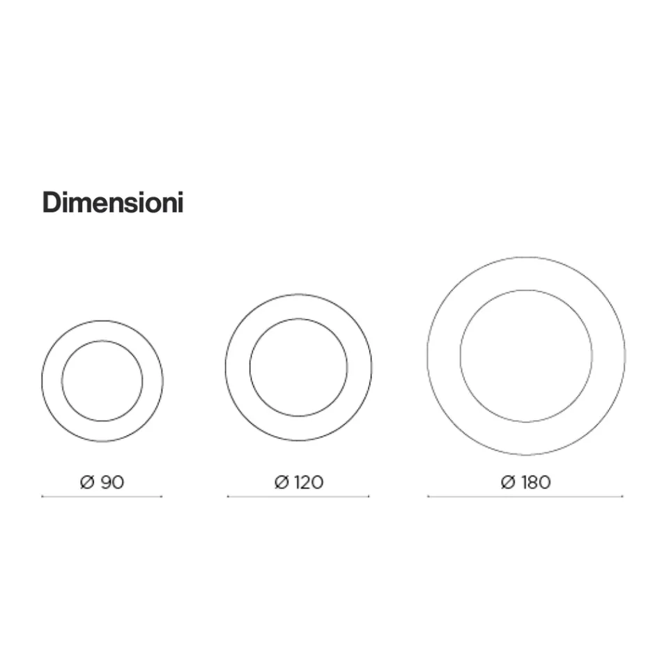 Ronde spiegel met golvend glazen frame, gemaakt in Italië - Adelma Viadurini