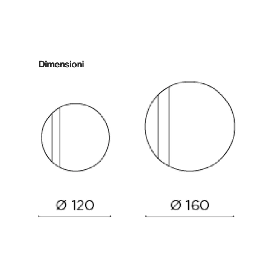 Ronde spiegel met gaasinzetstuk, gemaakt in Italië - Brigitta Viadurini
