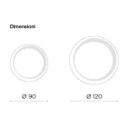 Ronde wandspiegel met gezandstraalde decoratie, gemaakt in Italië - Annamaria Viadurini