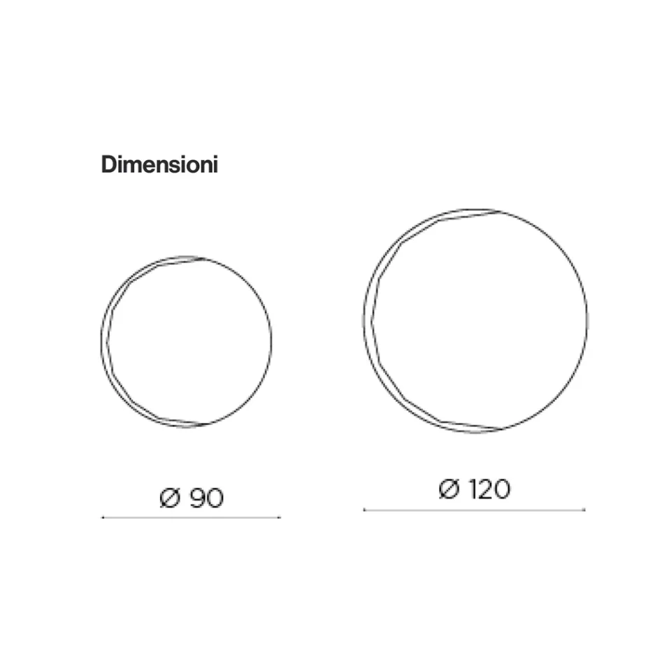 Ronde wandspiegel met zijdelingse slijping, gemaakt in Italië - Andreina Viadurini