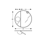 Ronde houten spiegel en vergrotende spiegel Made in Italy - Marie Viadurini