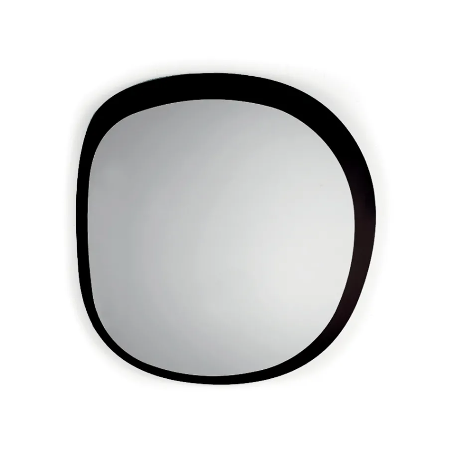 Vormgegeven spiegel bestaande uit twee overlappende glaspanelen, gemaakt in Italië - Alida Viadurini