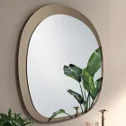 Vormgegeven spiegel bestaande uit twee overlappende glaspanelen, gemaakt in Italië - Alida Viadurini