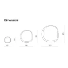 Vormgegeven spiegel bestaande uit twee overlappende glaspanelen, gemaakt in Italië - Alida Viadurini