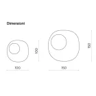 Vormspiegel met golvend glazen inzetstuk, gemaakt in Italië - Adalberta Viadurini