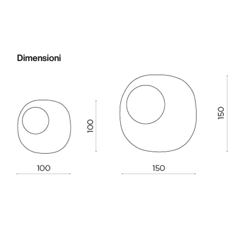 Vormspiegel met golvend glazen inzetstuk, gemaakt in Italië - Adalberta Viadurini