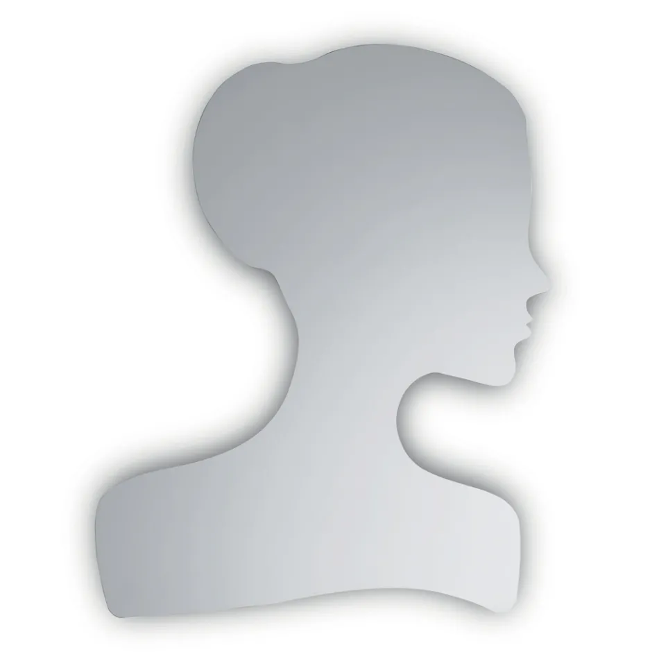 Vormspiegel met een vrouwengezicht, gemaakt in Italië - Brunilde Viadurini