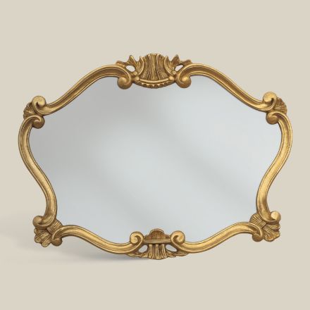 Klassieke spiegel met bladgoud frame Made in Italy - Precious Viadurini