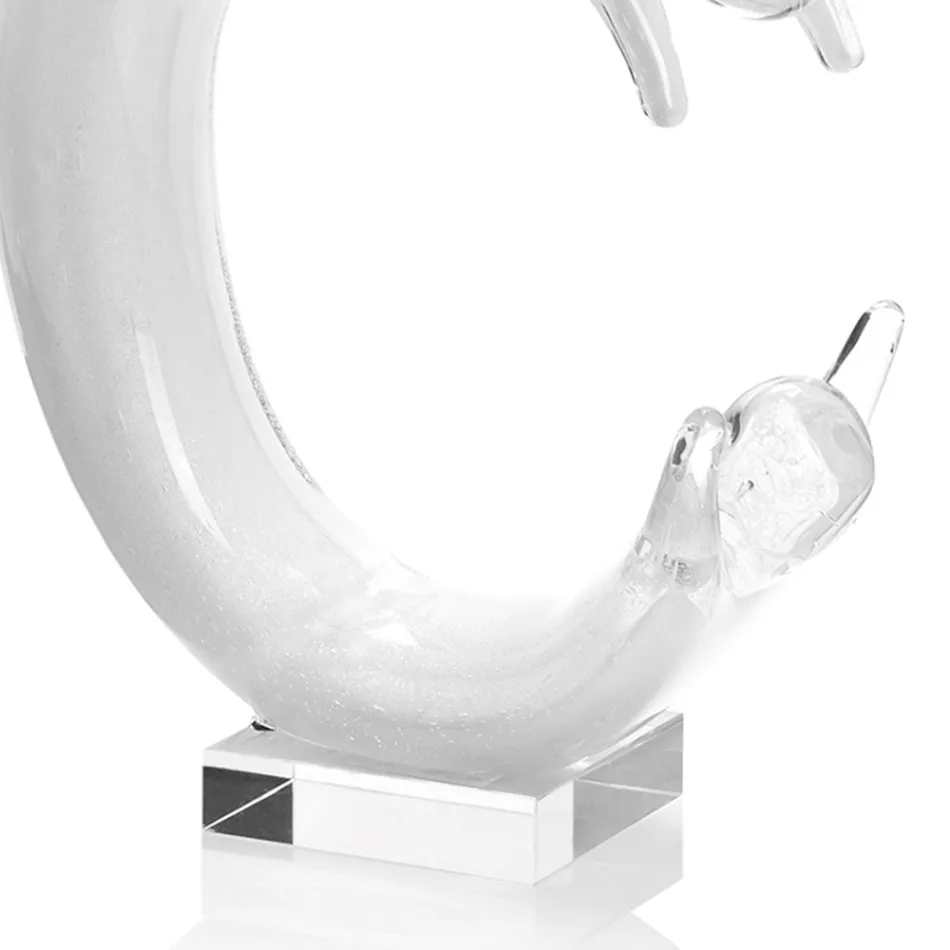 Standbeeld Sculptuur Ornament in Gekleurd Kristal Luxe Design - Gratis Viadurini