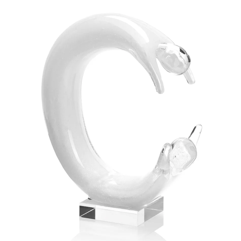 Standbeeld Sculptuur Ornament in Gekleurd Kristal Luxe Design - Gratis Viadurini