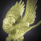 Papegaaivormig keramisch beeldje handgemaakt in Italië - Pagallo Viadurini