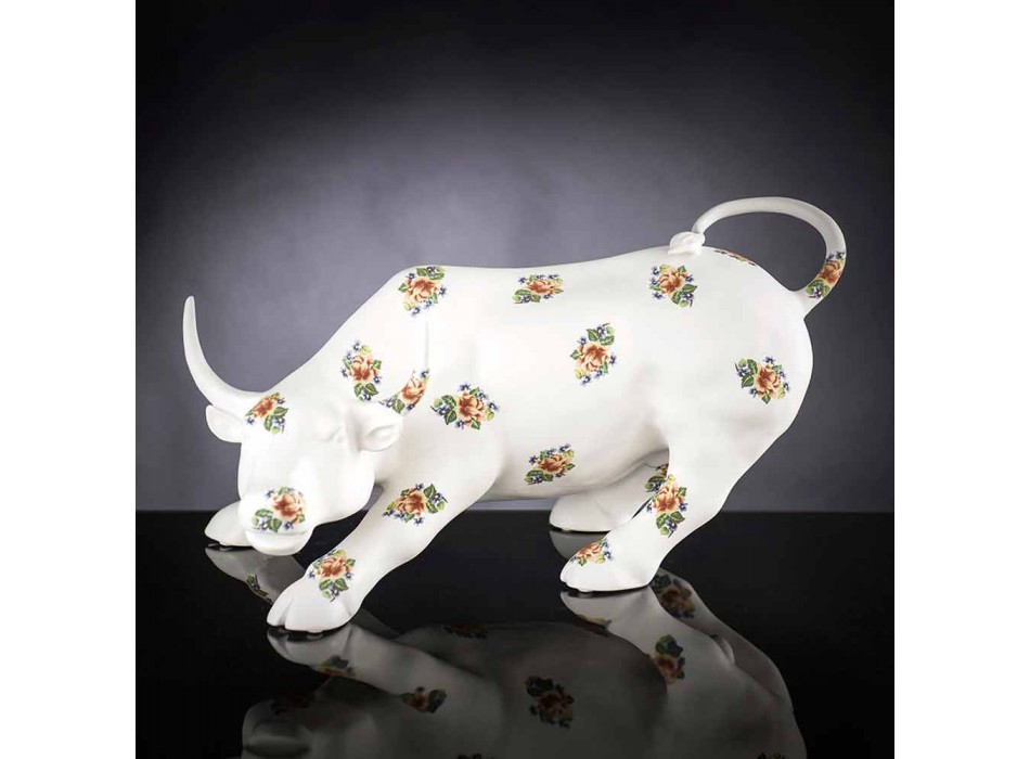 Handgemaakt keramisch stiervormig beeldje gemaakt in Italië - Bulino Viadurini