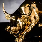 Handgemaakt keramisch stiervormig beeldje gemaakt in Italië - Bulino Viadurini