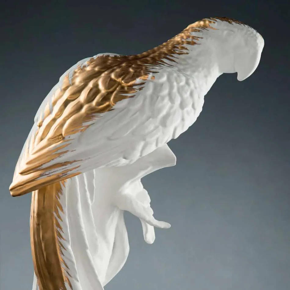 Handgemaakt keramisch papegaaivormig beeldje gemaakt in Italië - Pagallo Viadurini