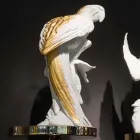 Handgemaakt keramisch papegaaivormig beeldje gemaakt in Italië - Pagallo Viadurini