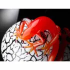 Decoratief eivormig glazen beeldje met gekko Made in Italy - Huevo Viadurini