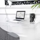 Laptopstandaard in transparant of gerookt plexiglas ontwerp 2 stuks - Nerdino Viadurini