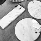 Ronde snijplank van wit Carrara-marmer, gemaakt in Italië - Masha Viadurini