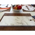 Rechthoekige snijplank in wit Carrara-marmer Made in Italy - Masha Viadurini
