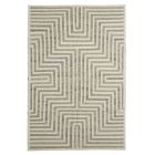 Modern tapijt van wol en katoen met geometrisch patroon - Carioca Viadurini