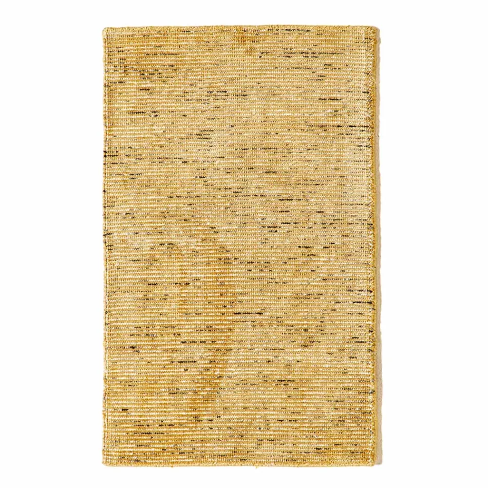 Woonkamertapijt van katoen, viscose en wol Geproduceerd op een handmatig weefgetouw - Melita Viadurini