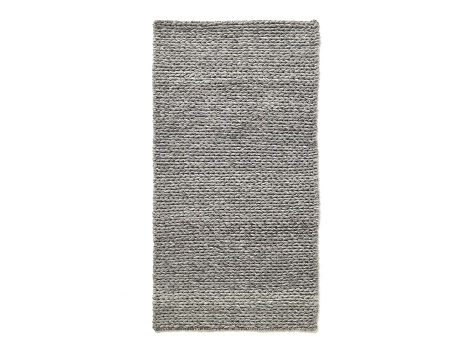 Modern handgeweven woonkamertapijt van polyester en katoen - Tabatha Viadurini