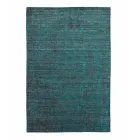 Woonkamertapijt geproduceerd op een handmatig weefgetouw in viscose, wol en katoen - Cristel Viadurini