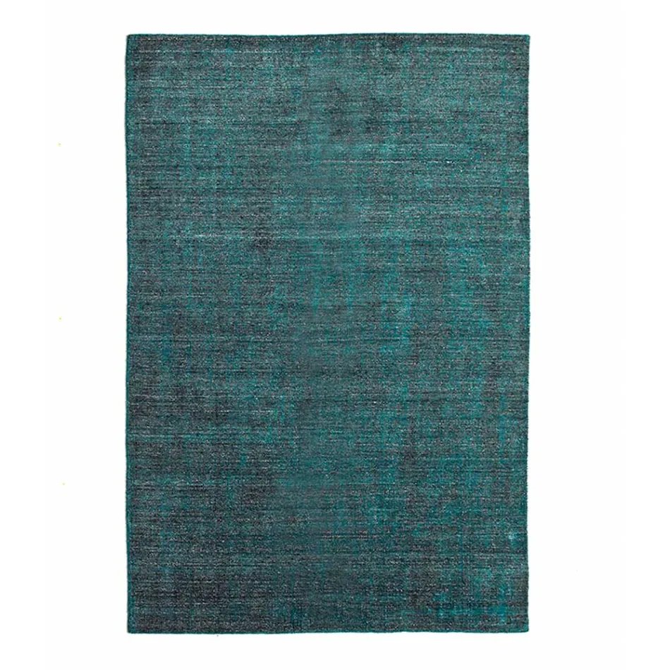 Woonkamertapijt geproduceerd op een handmatig weefgetouw in viscose, wol en katoen - Cristel Viadurini