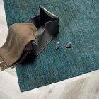 Woonkamertapijt geproduceerd op een handmatig weefgetouw in viscose, wol en katoen - Cristel Viadurini