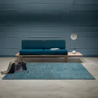 Woonkamertapijt geproduceerd op een handmatig weefgetouw in viscose, wol en katoen - Cristel Viadurini