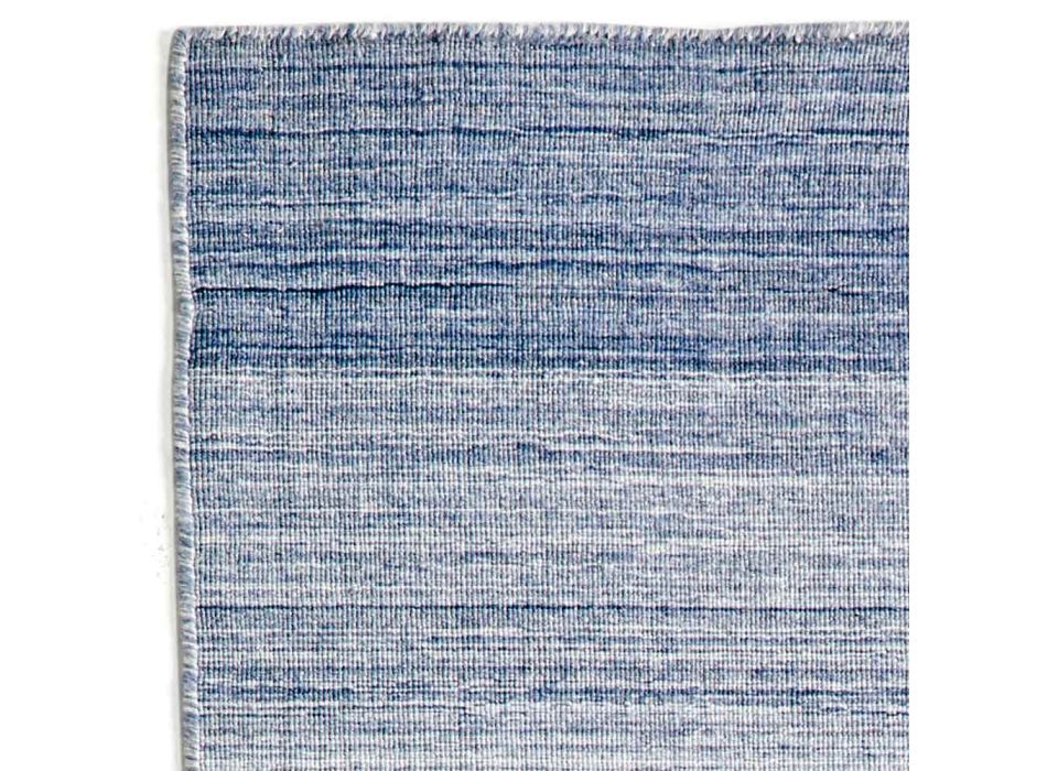 Rechthoekig woonkamertapijt handgeweven in polyester en katoen - Zonte Viadurini