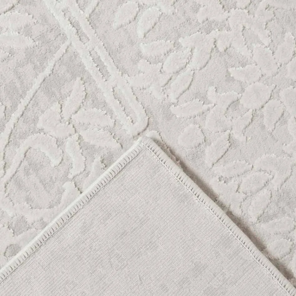 Design vloerkleed met beige design in polyester en viscose - Occitanië Viadurini