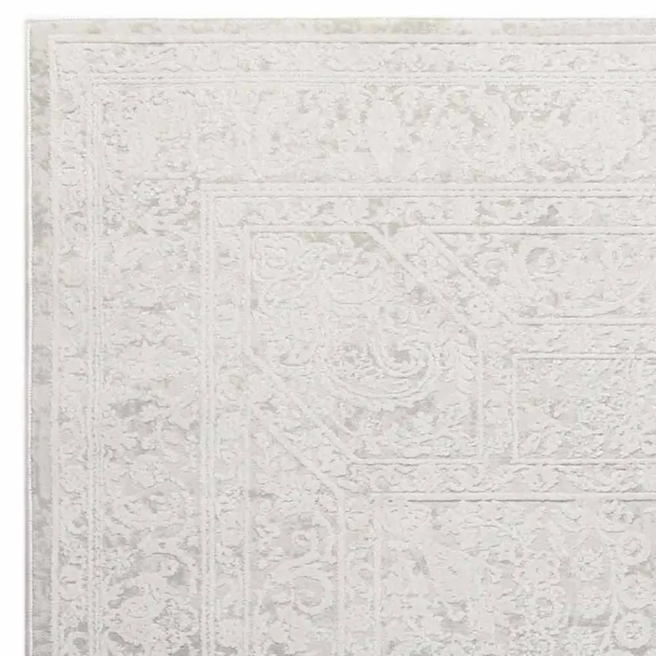 Design vloerkleed met beige design in polyester en viscose - Occitanië Viadurini