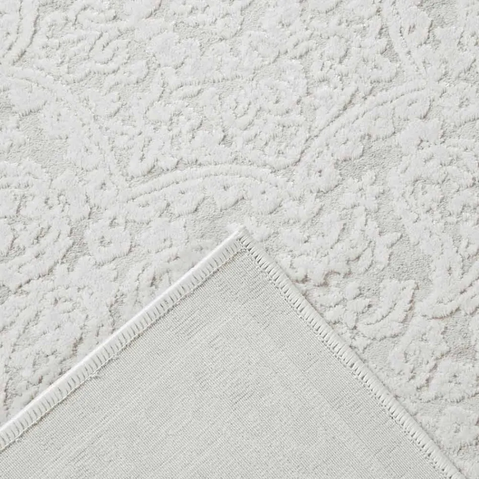 Design vloerkleed met beige design in polyester en viscose - Occitanië Viadurini