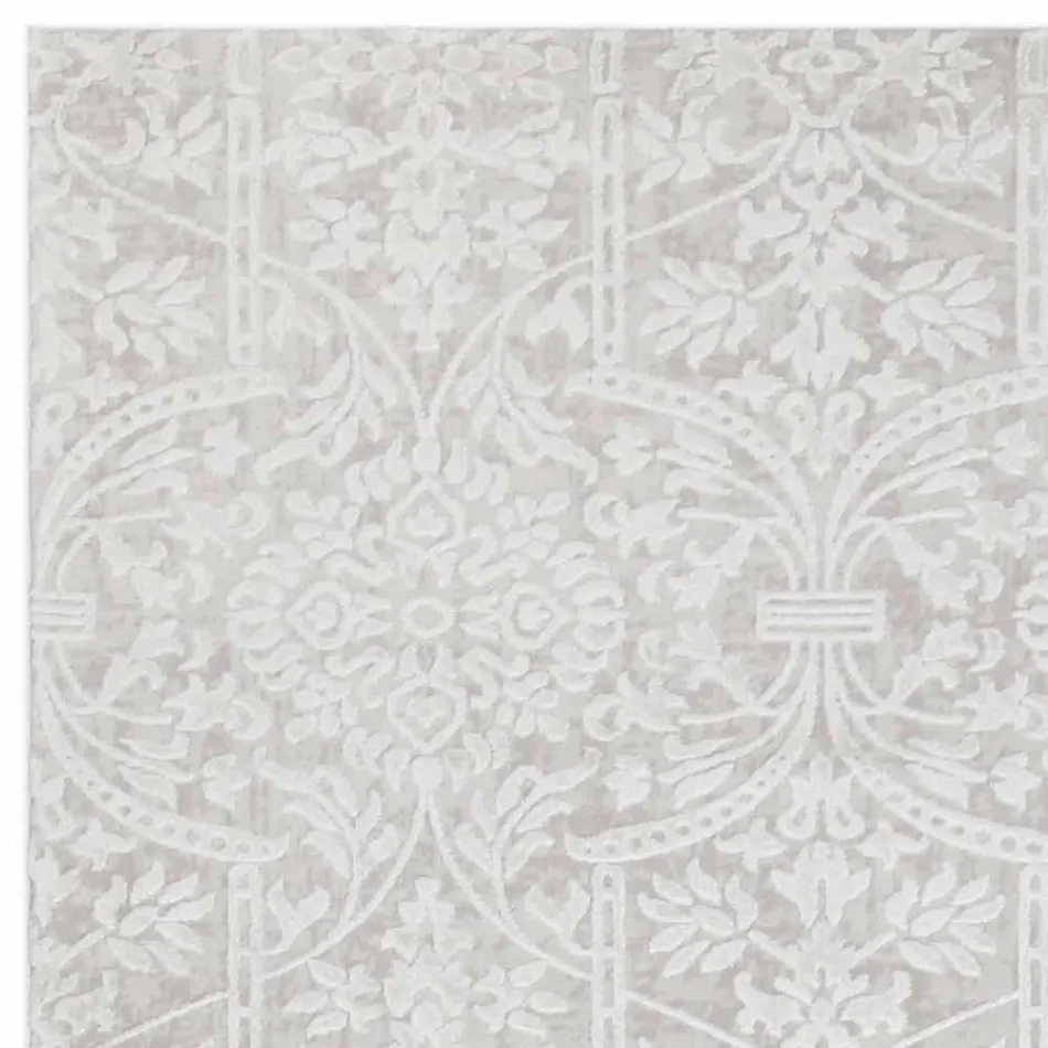 Design vloerkleed met beige design in polyester en viscose - Occitanië Viadurini