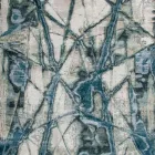 Modern design woonkamertapijt met patroon in bamboezijde en wol - Laptos Viadurini