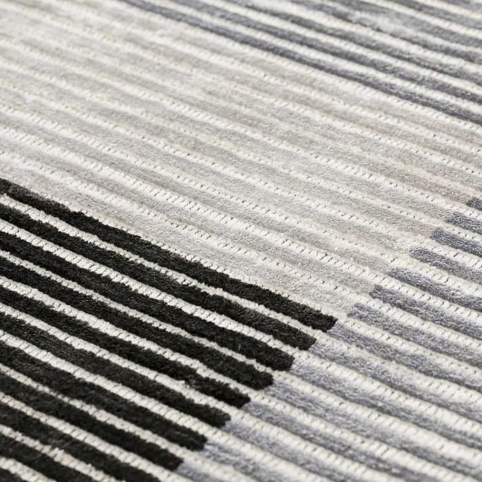 Handgemaakt modulair gekleurd viscosekleed geweven in India - Gilberto Viadurini