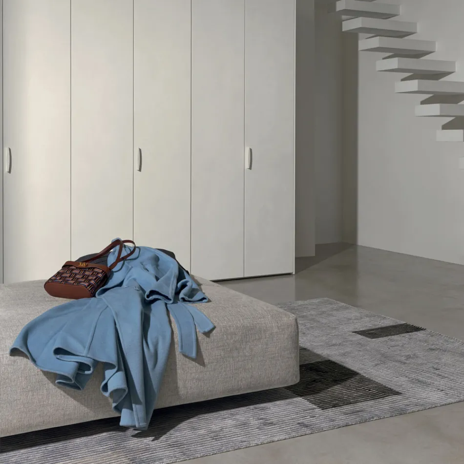 Handgemaakt modulair gekleurd viscosekleed geweven in India - Gilberto Viadurini